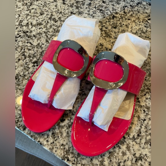 Frances Valentine Shoes - Frances Valentine Noel patent thong sandal.